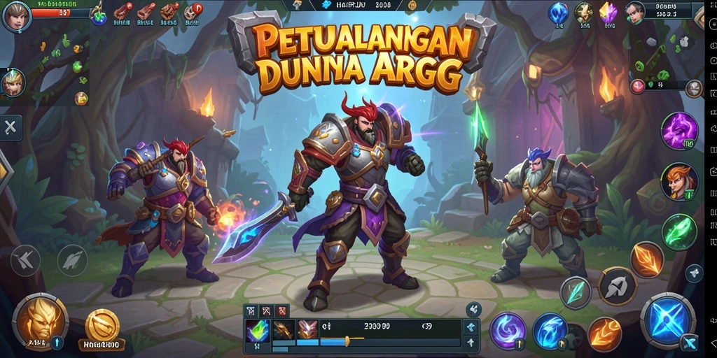 Screenshot dari gameplay seru dalam HARAPJP ARPG.