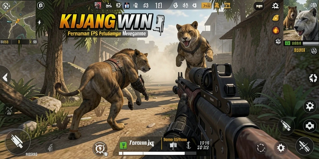 Screenshot KIJANGWIN menunjukkan aksi FPS yang menegangkan dan seru.