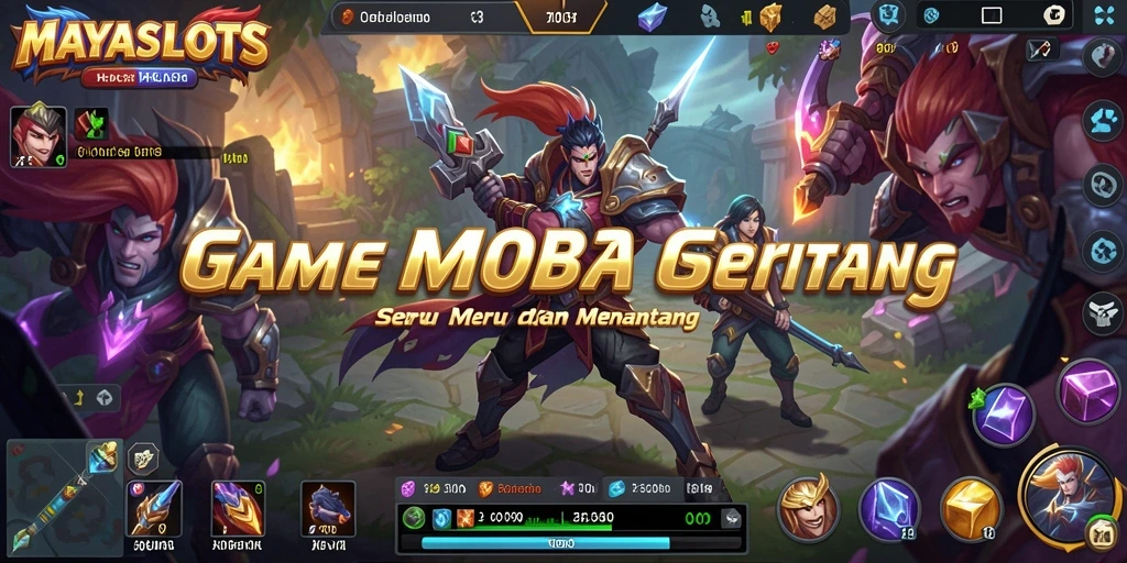 Tangkapan layar gameplay MOBA yang menegangkan di MAYASLOTS.
