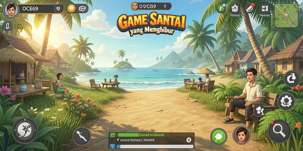 Screenshot menampilkan gameplay OCE69 yang penuh warna dan mengasyikkan.