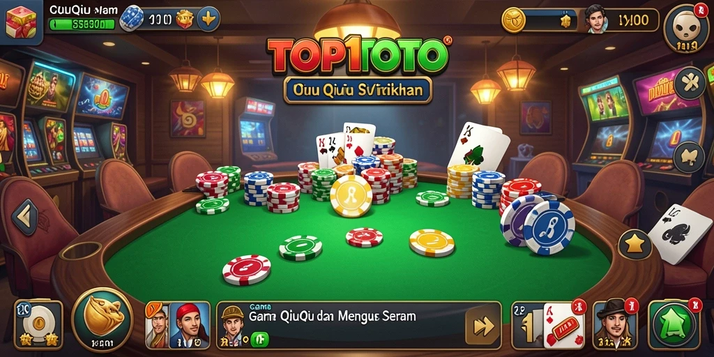 Tampilan utama gameplay QiuQiu di TOP1TOTO yang seru.